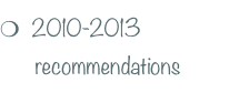 m  2010-2013        recommendations 