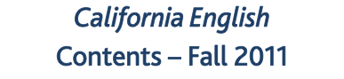 California English Contents &ndash; Fall 2011