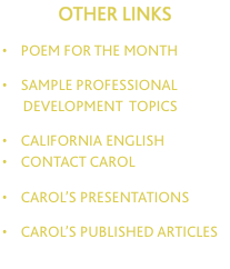 OTHER LINKS  &bull;    poem for the MONTH  &bull;    sample 