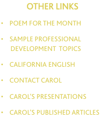 OTHER LINKS  &bull;    poem for the MONTH  &bull;    sample 