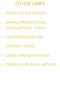 OTHER LINKS  &bull;    poem for the MONTH  &bull;    sample 