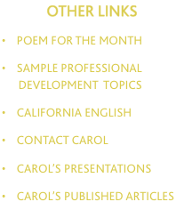 OTHER LINKS  &bull;    poem for the MONTH  &bull;    sample 
