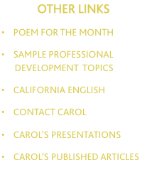 OTHER LINKS  &bull;    poem for the MONTH  &bull;    sample 