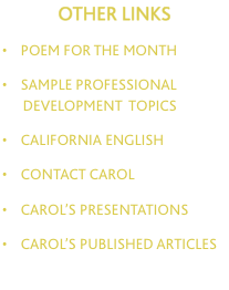 OTHER LINKS  &bull;    poem for the MONTH  &bull;    sample 