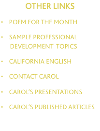 OTHER LINKS  &bull;    poem for the MONTH  &bull;    sample 
