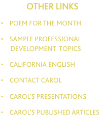 OTHER LINKS  &bull;    poem for the MONTH  &bull;    sample 