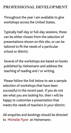 PROFESSIONAL DEVELOPMENT  Throughout the year I am available t