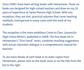 Since 2000 I have been writing books with Heinemann. These six 