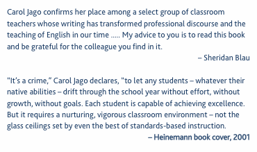 Carol Jago confirms her place among a select group of classroom