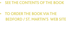 &bull;    SEE THE CONTENTS OF THE BOOK  &bull;    TO ORDER T