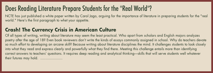 Does Reading Literature Prepare Students for the 