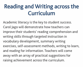 Reading and Writing across the Curriculum  Academic literacy is